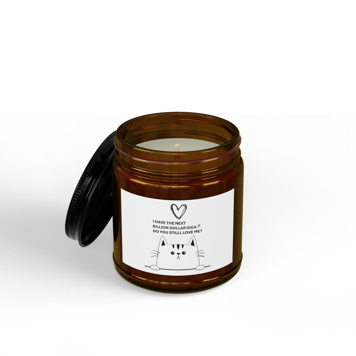 Little Cat Soy Candle with Black Lid, 4oz