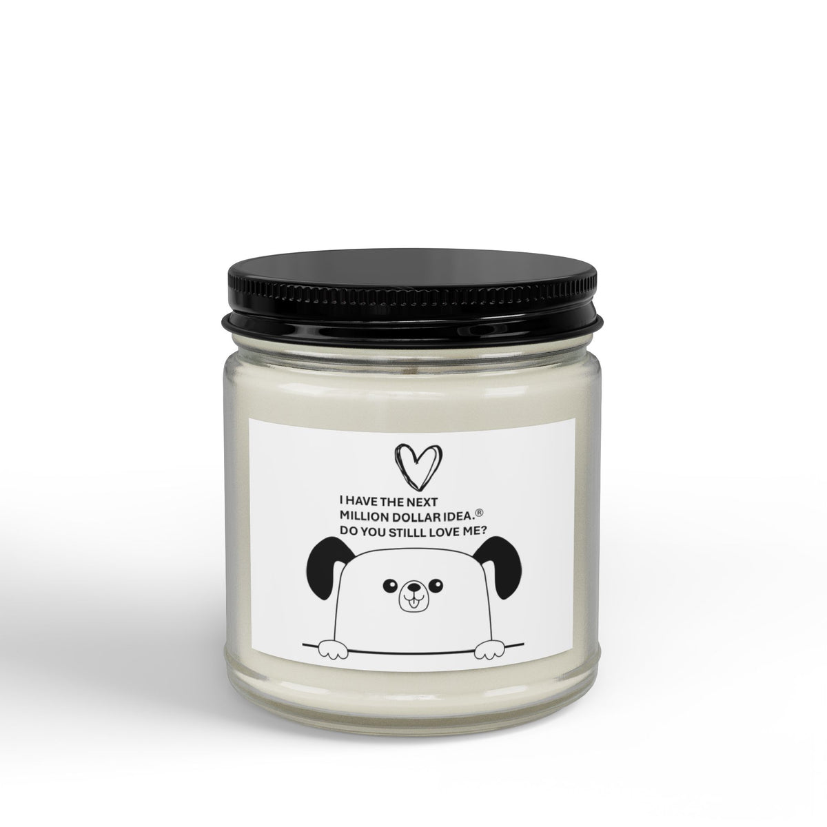 Little Dog Soy Candle with Black Lid, 4oz