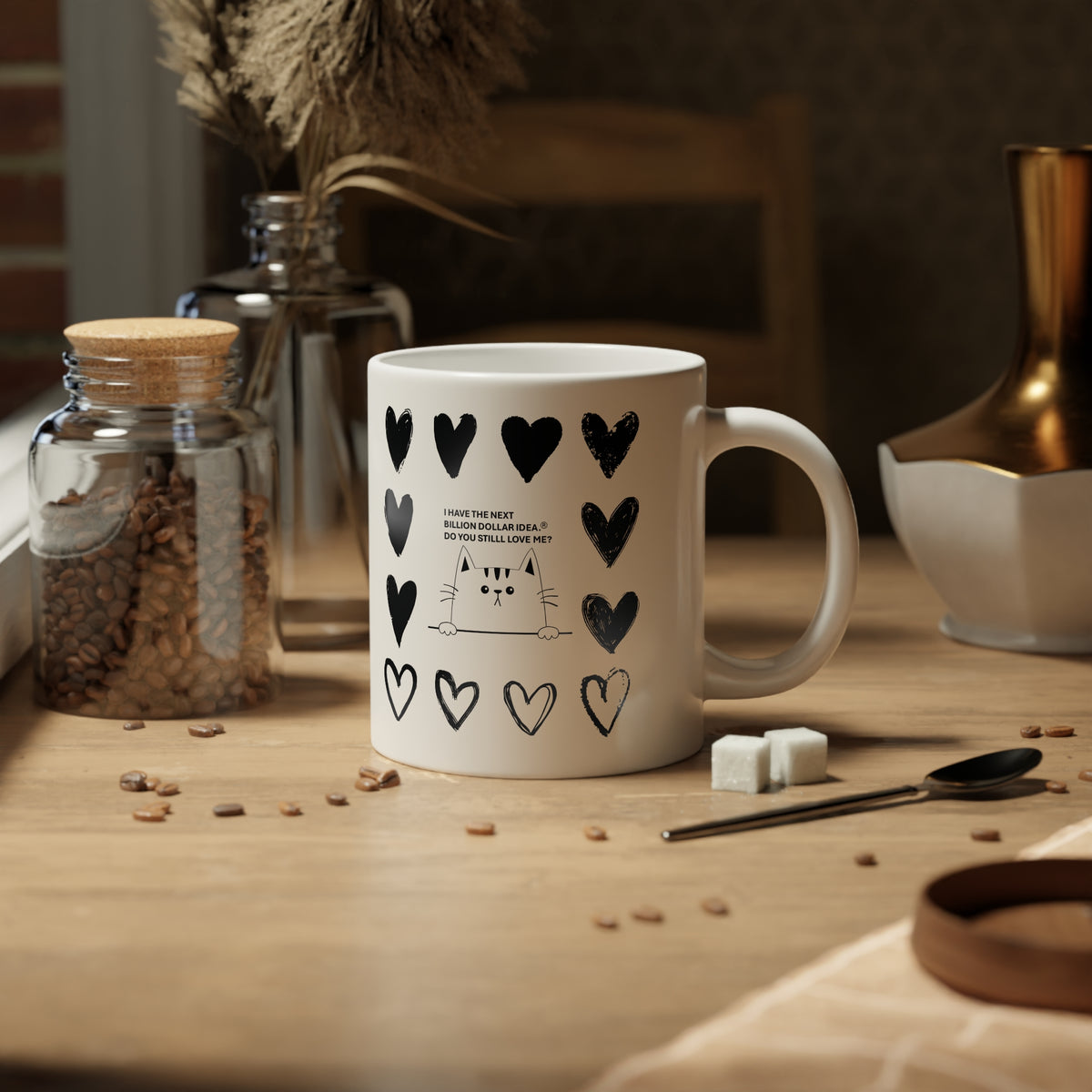 Adorable & Inspiring  Little Cat Jumbo Mug, 20oz
