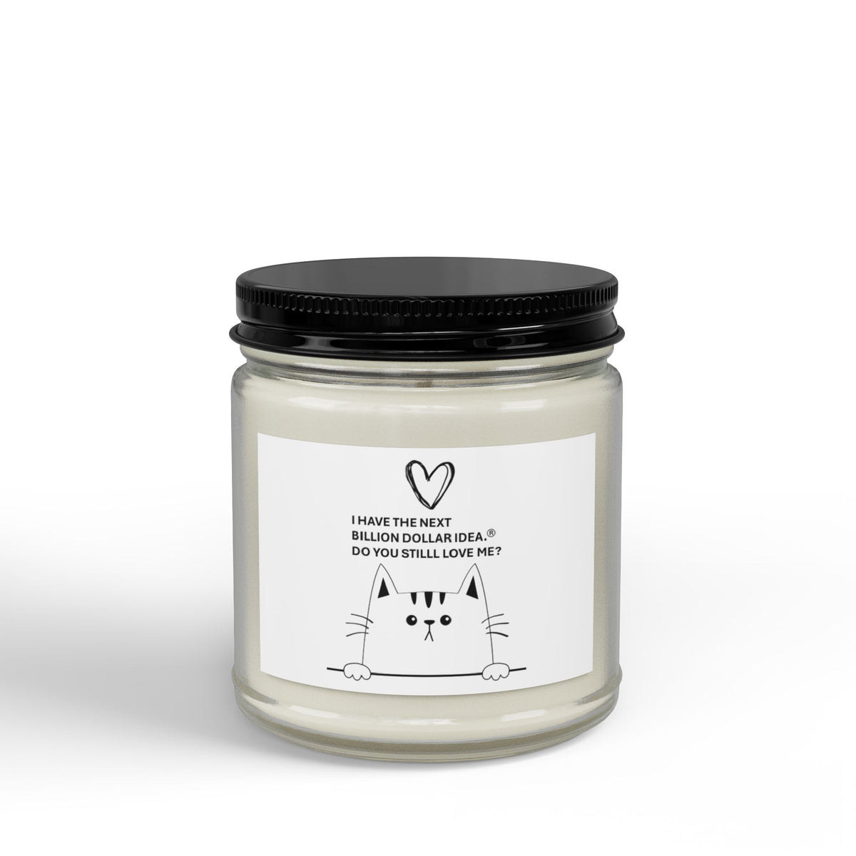 Little Cat Soy Candle with Black Lid, 4oz
