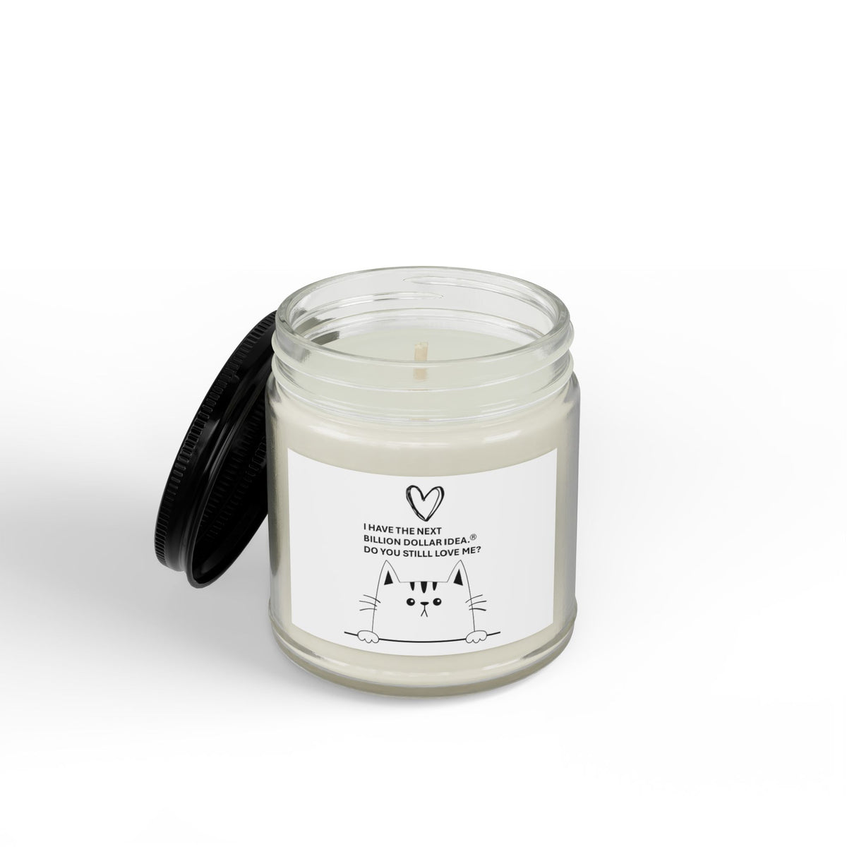 Little Cat Soy Candle with Black Lid, 4oz