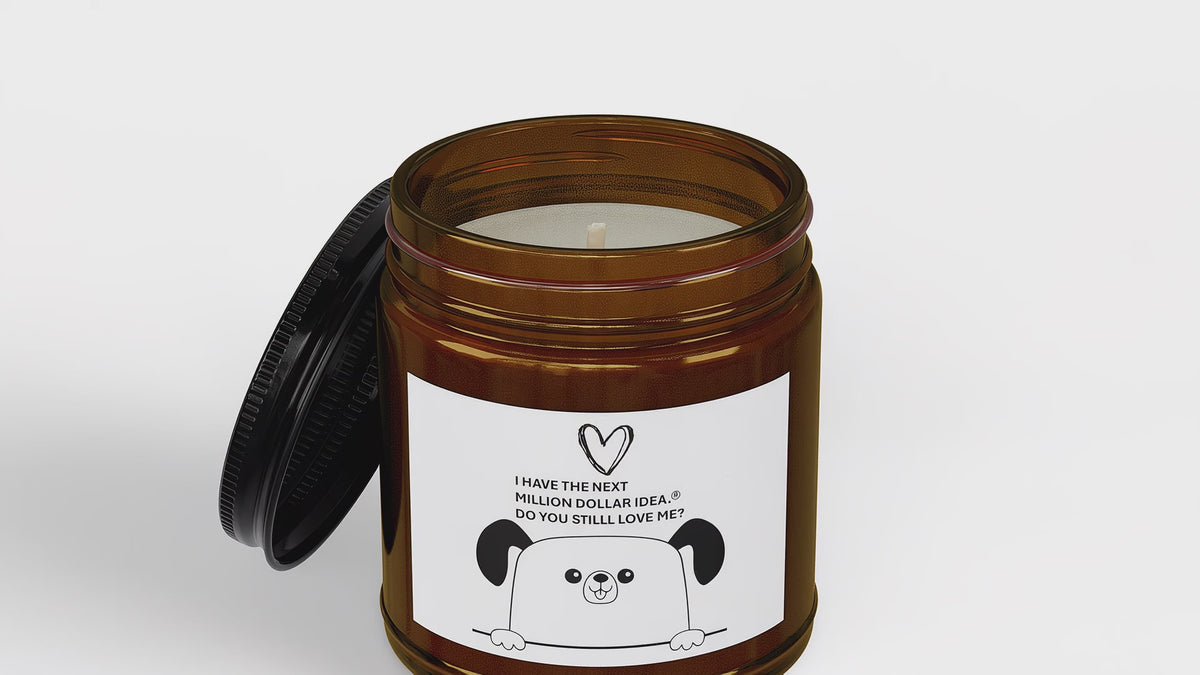 Little Dog Soy Candle with Black Lid, 4oz