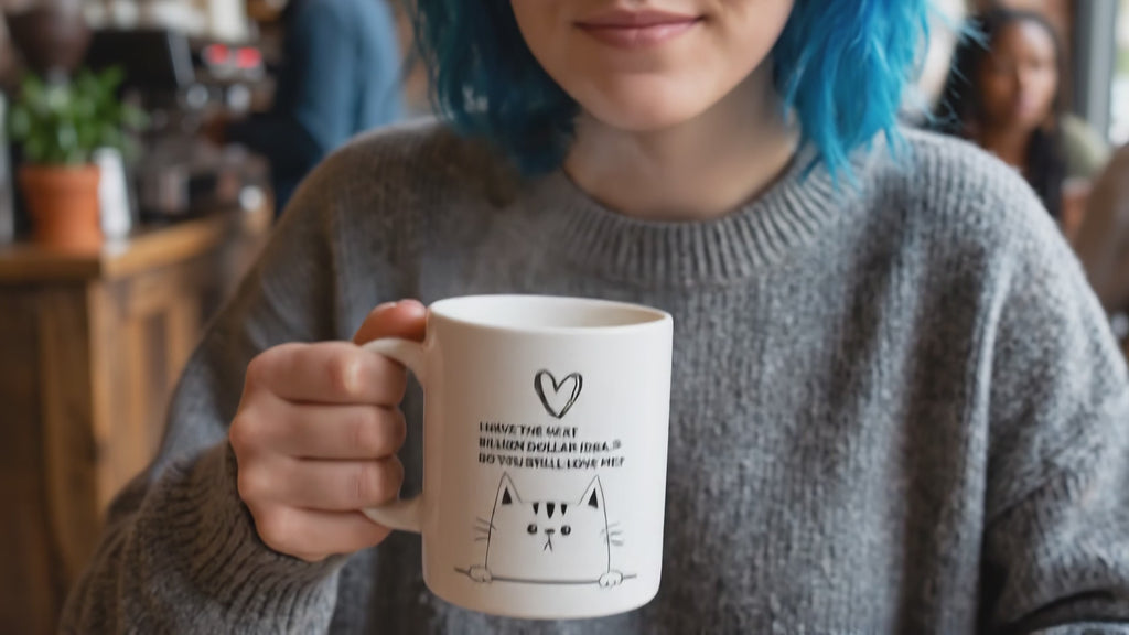 Adorable & Inspiring  Little Cat Jumbo Mug, 20oz
